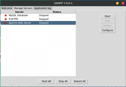 panel Xampp.